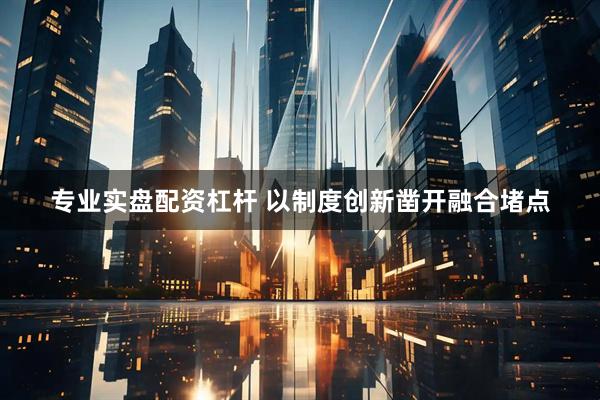 专业实盘配资杠杆 以制度创新凿开融合堵点